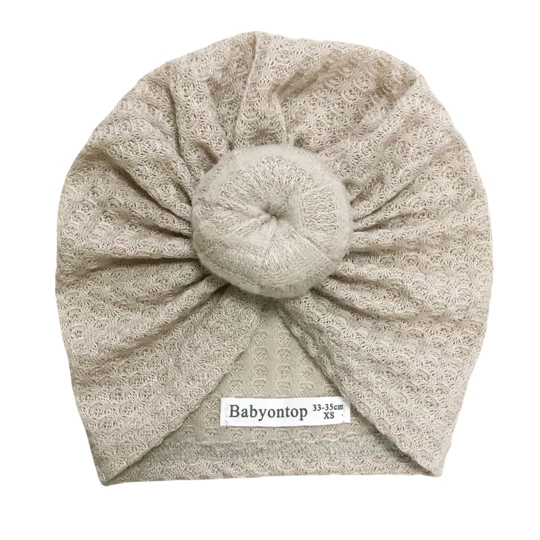 Turban IMANI - Blanc | Bonnet naissance bebe fille